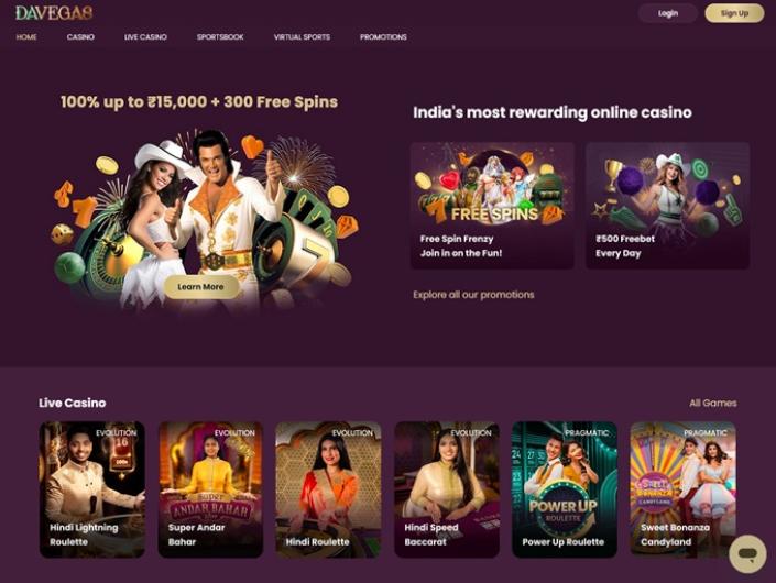 Davegas India: Best Online Casino Experience